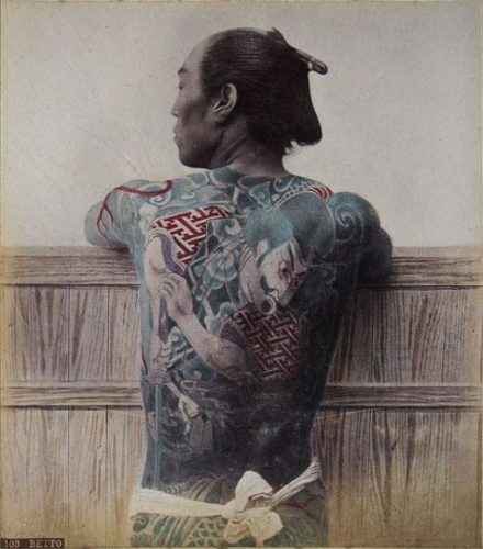 Adolfo Farsari tatuaż japoński