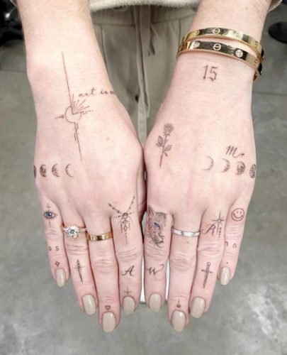tatuaże na palcach męskie i damskie 2022