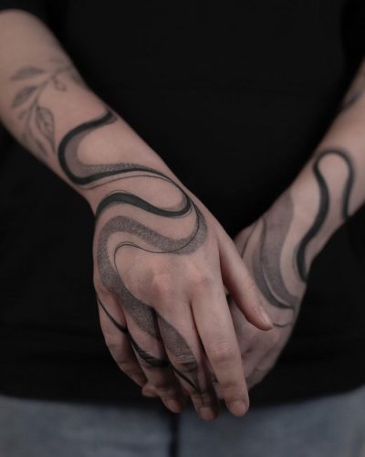 Abstract Hand Tattoo Viha.tattoo